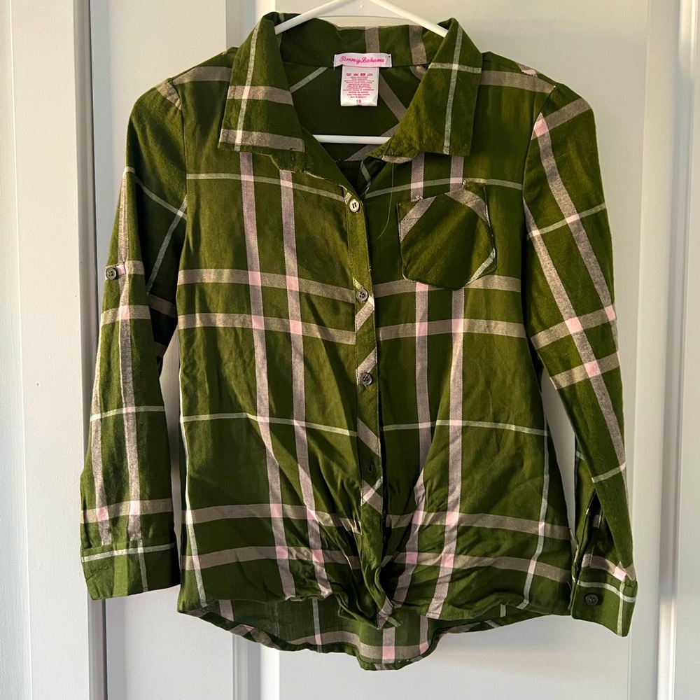 Tommy Bahama Girls Plaid Shirt
